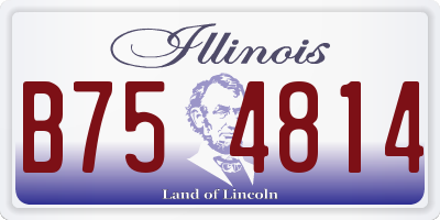 IL license plate B754814