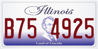 IL license plate B754925