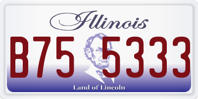 IL license plate B755333