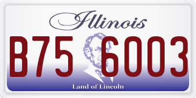IL license plate B756003