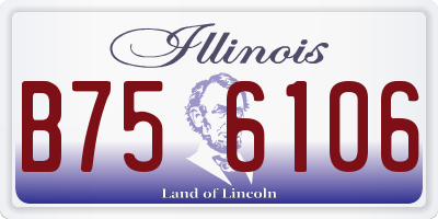 IL license plate B756106