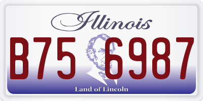 IL license plate B756987