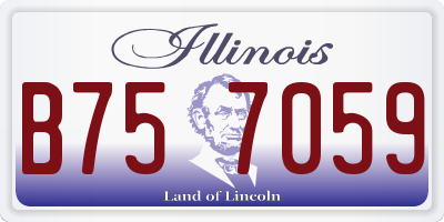 IL license plate B757059