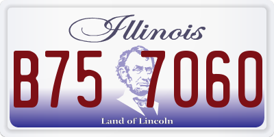 IL license plate B757060