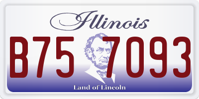 IL license plate B757093