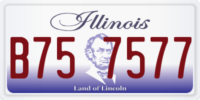 IL license plate B757577