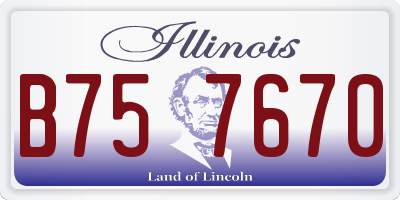IL license plate B757670