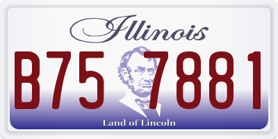 IL license plate B757881