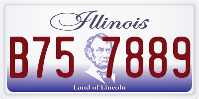 IL license plate B757889