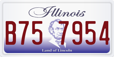 IL license plate B757954