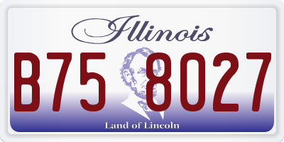 IL license plate B758027