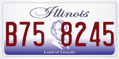 IL license plate B758245