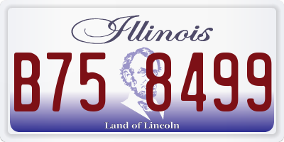 IL license plate B758499
