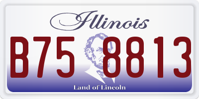 IL license plate B758813