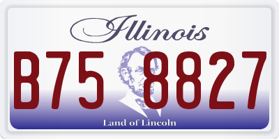 IL license plate B758827