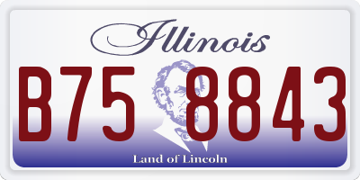 IL license plate B758843