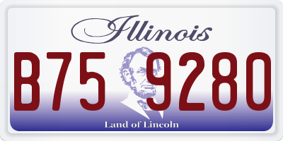 IL license plate B759280