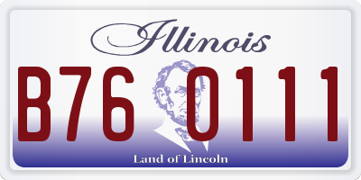 IL license plate B760111