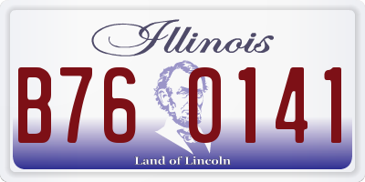 IL license plate B760141