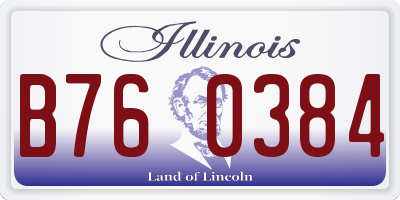 IL license plate B760384