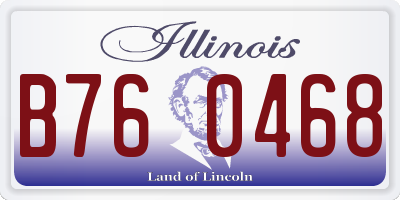 IL license plate B760468