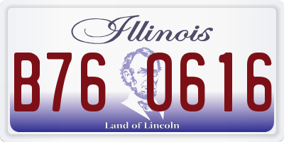 IL license plate B760616