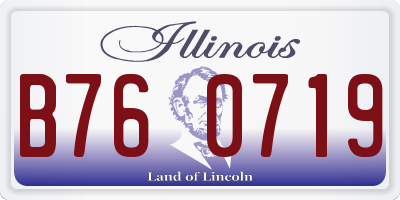 IL license plate B760719