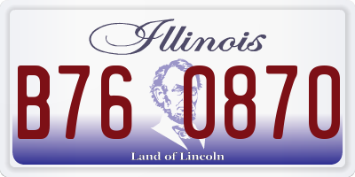 IL license plate B760870