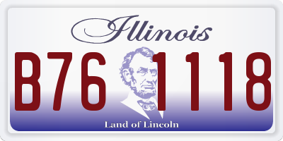 IL license plate B761118
