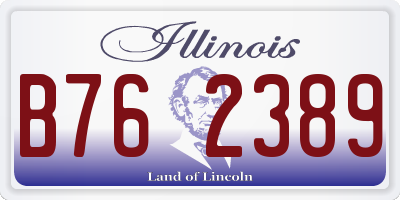 IL license plate B762389