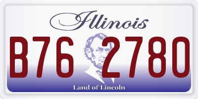 IL license plate B762780