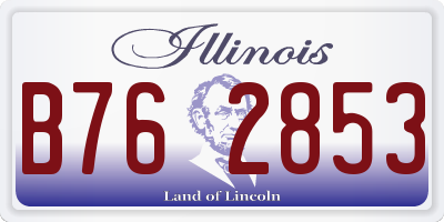 IL license plate B762853
