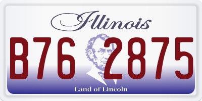 IL license plate B762875