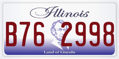 IL license plate B762998