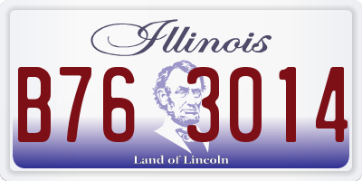 IL license plate B763014