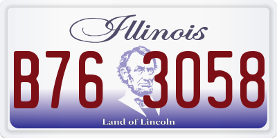 IL license plate B763058
