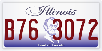 IL license plate B763072