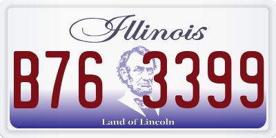 IL license plate B763399