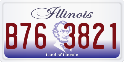 IL license plate B763821
