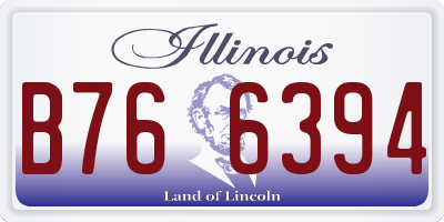IL license plate B766394