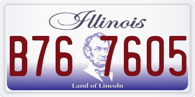 IL license plate B767605