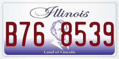 IL license plate B768539