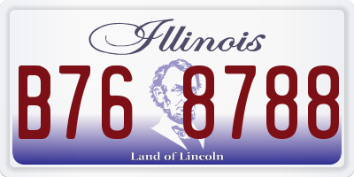 IL license plate B768788