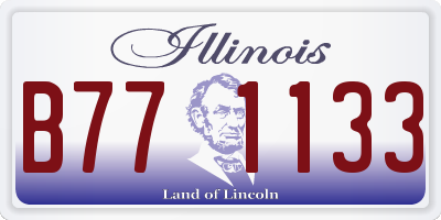 IL license plate B771133