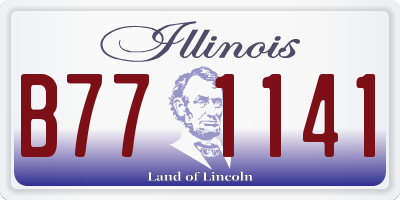IL license plate B771141