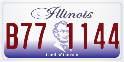 IL license plate B771144
