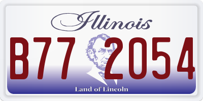 IL license plate B772054