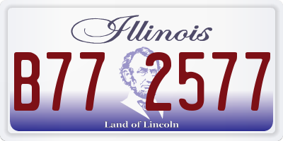 IL license plate B772577