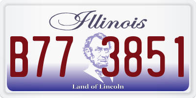 IL license plate B773851