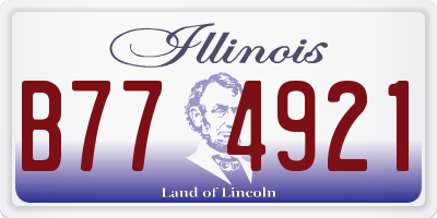 IL license plate B774921